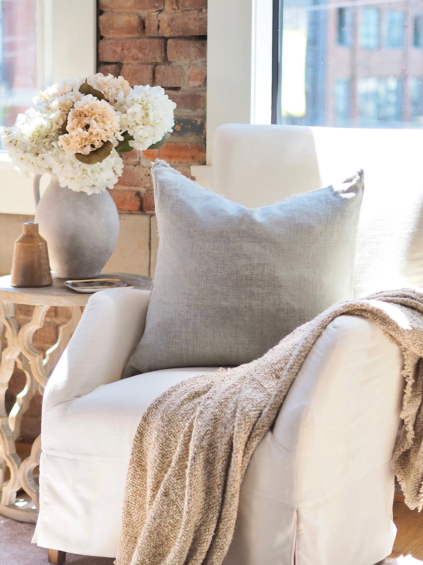 Flint Grey Pillow | 24x24