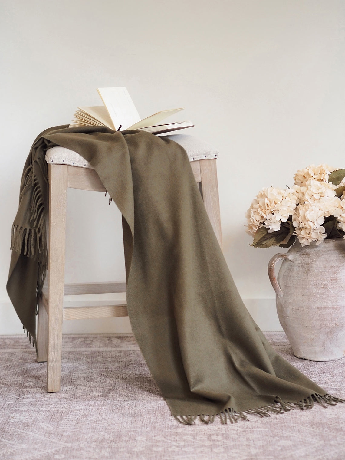 Olive Green Baby Throw