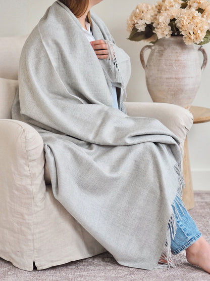 Flannel Grey Baby Throw