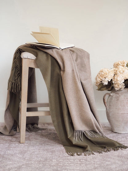 Olive Green Baby Throw