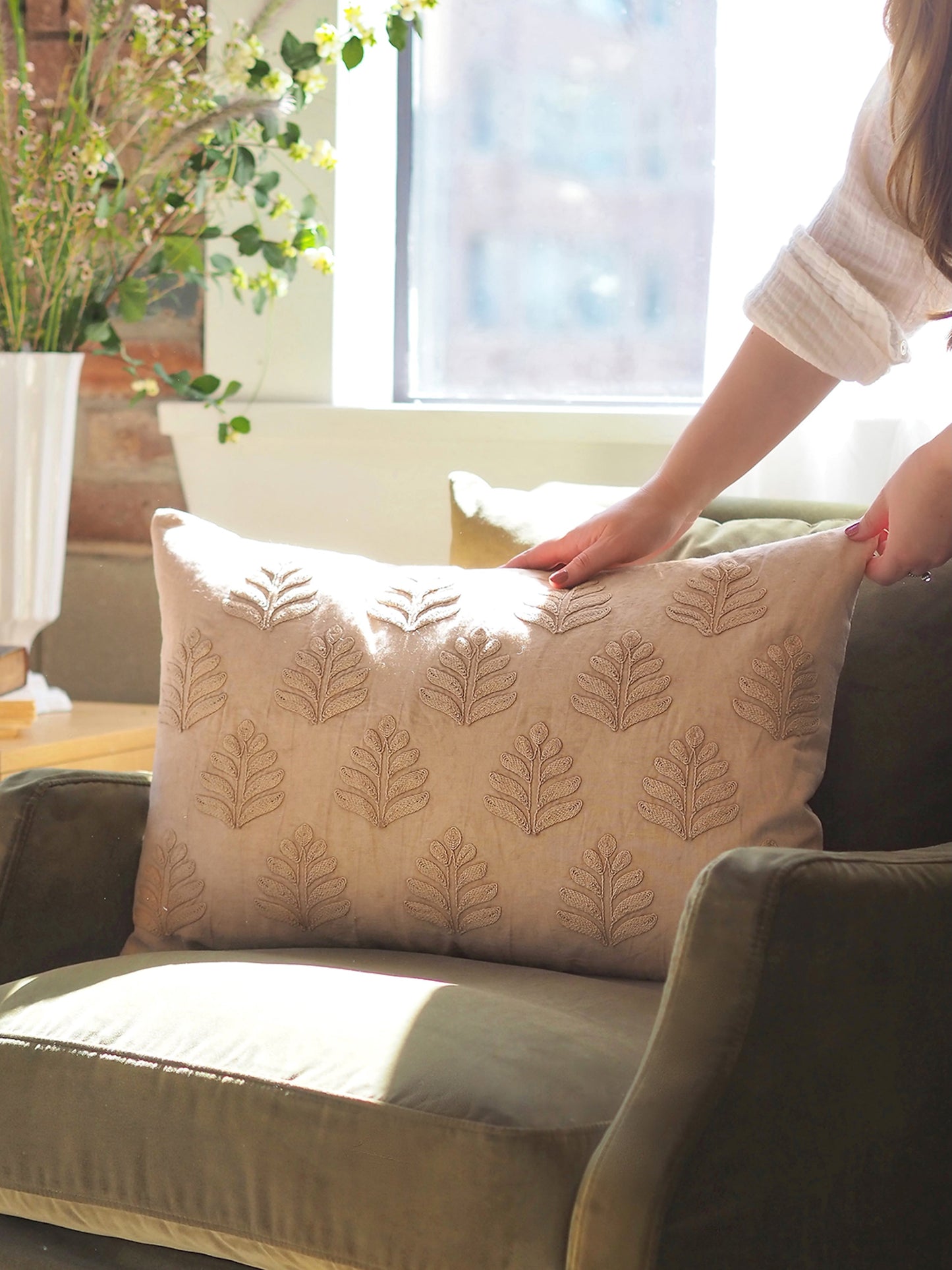 Orchard Warm Sand Pillow | 16x24