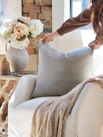 Flint Grey Pillow | 24x24