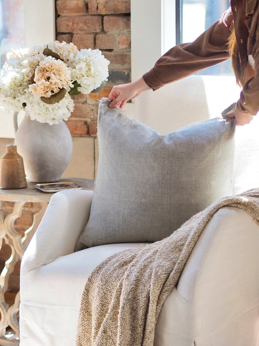 Flint Grey Pillow | 24x24