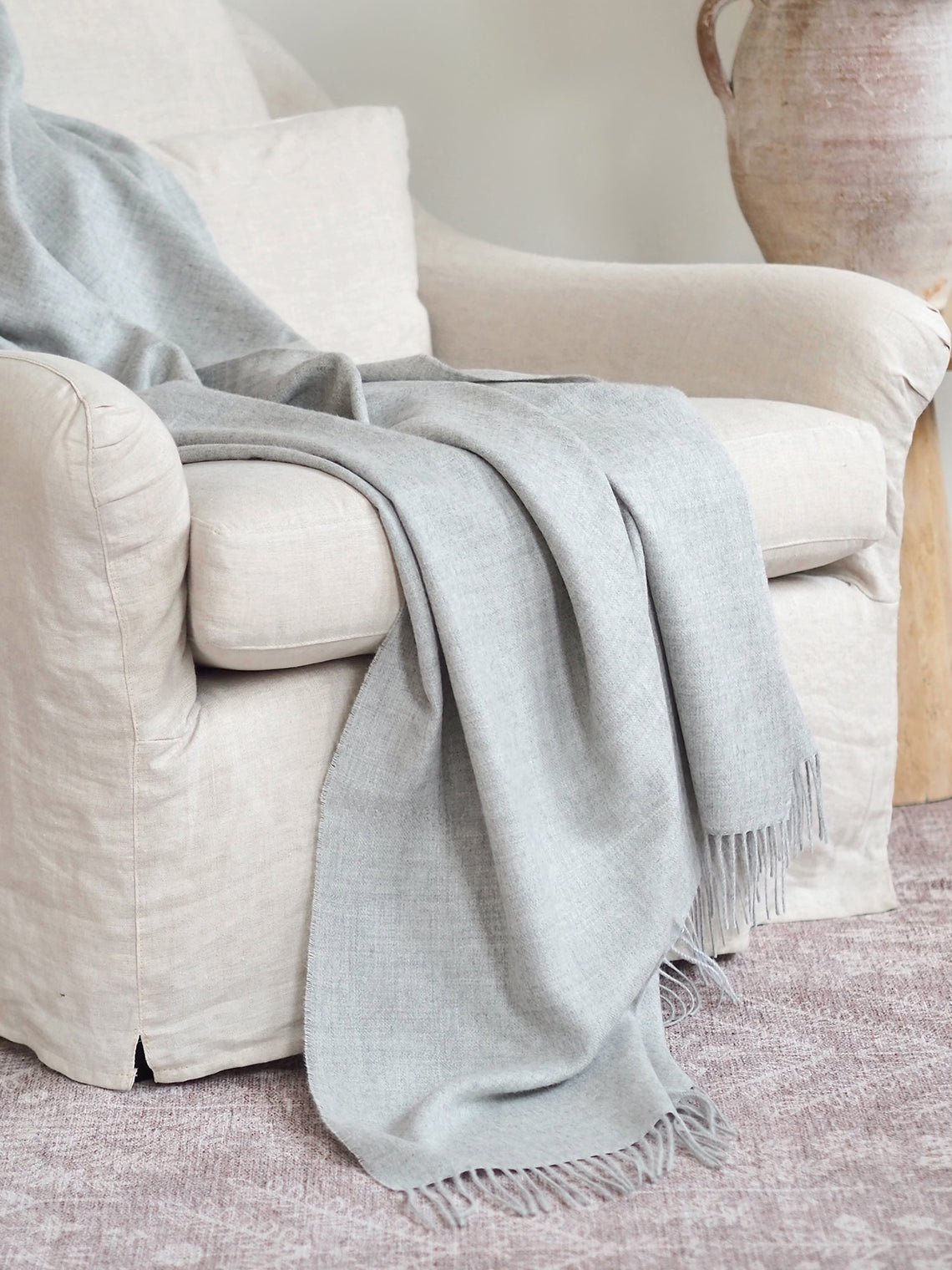 Flannel Grey Baby Throw