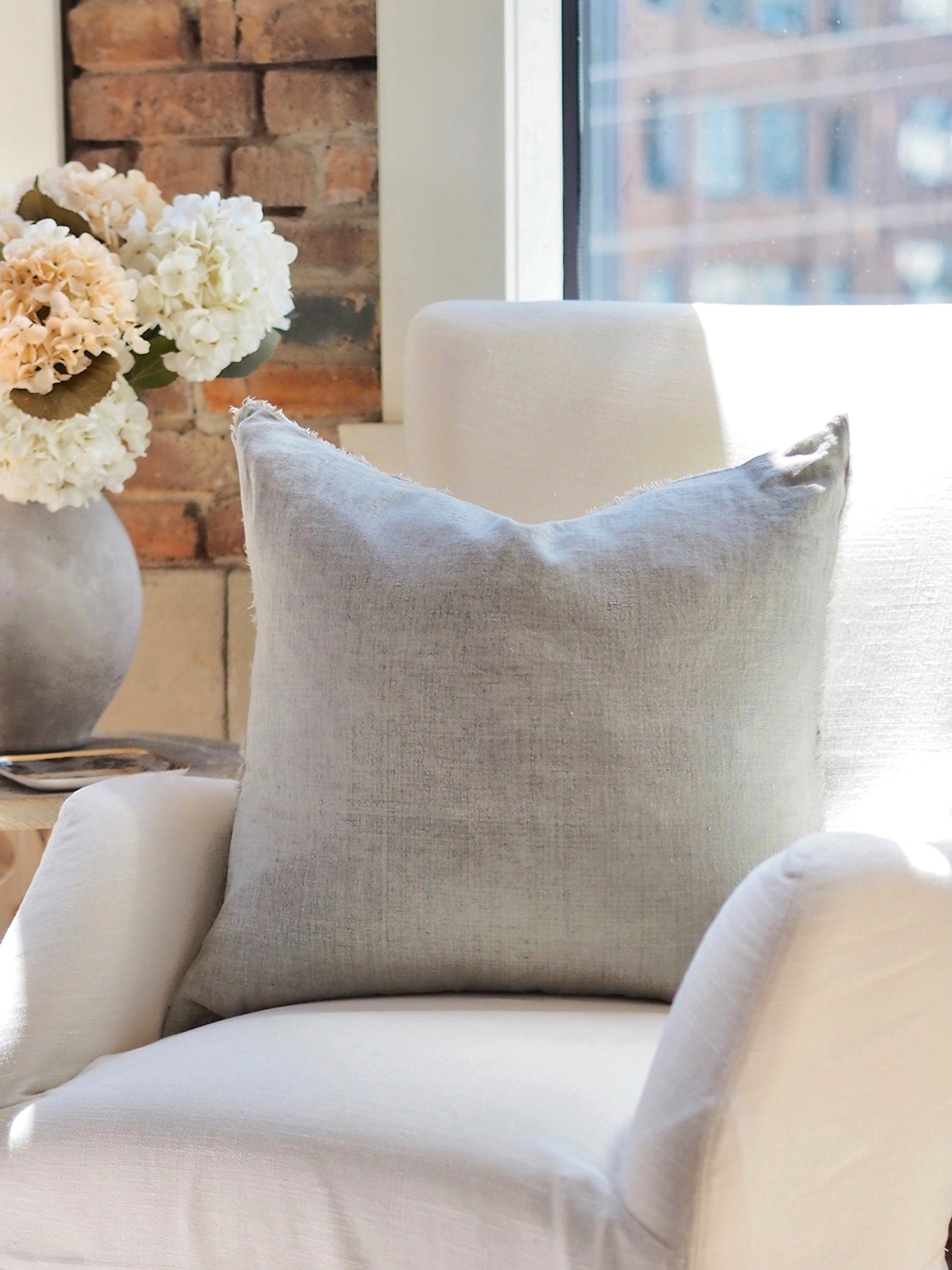 Flint Grey Pillow | 24x24