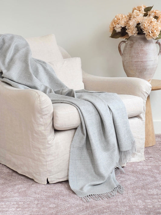 Flannel Grey Baby Throw